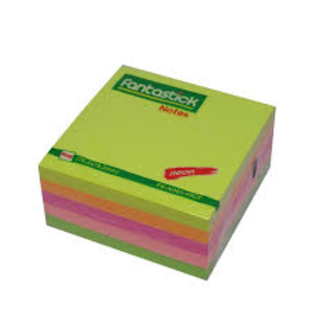 Fantastick Stick Notes 3"x3" 5colour Fluor. FK-N303-05CF